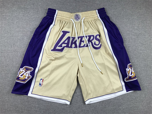 Men's Los Angeles Lakers Gold Hall of Fame Pocket Shorts1