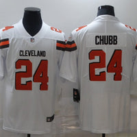 Men's Cleveland Browns Nick Chubb #24 White Game Player Jersey1