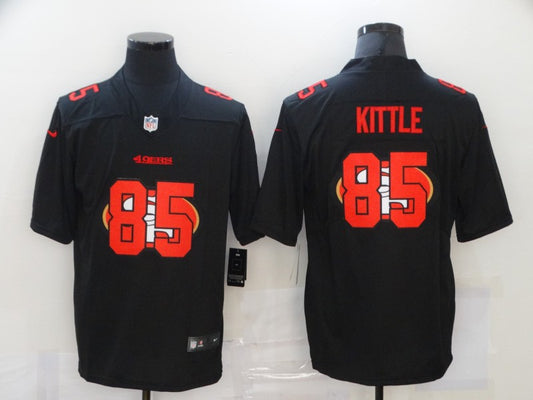 Men's San Francisco 49ers #85 George Kittle Black Stitched Game Jersey1
