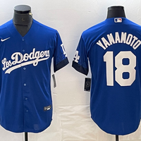 Men's Los Angeles Dodgers Yoshinobu Yamamoto #18 Royal City Connect Replica Player Jersey1