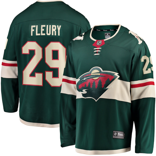 Men's Minnesota Wild Marc-Andre Fleury #29 Fanatics Green Home Breakaway Player Jersey