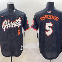 Men's San Francisco Giants Mike Yastrzemski #5 Black 2025 City Connect Limited Player Jersey1