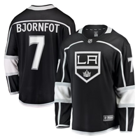 Men's Los Angeles Kings Tobias Bjornfot #7 Black Home Breakaway Player Jersey1