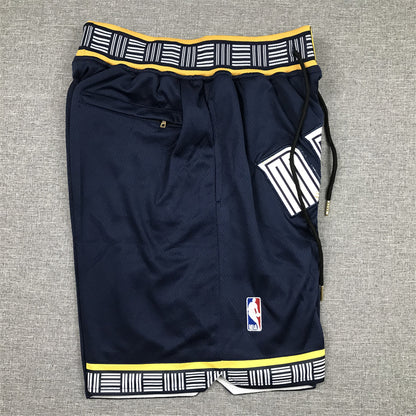 Men's Memphis Grizzlies Navy City Edition Basketball Shorts1