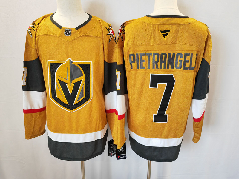 Men's Vegas Golden Knights Alex Pietrangelo #7 Fanatics Gold Player Jersey