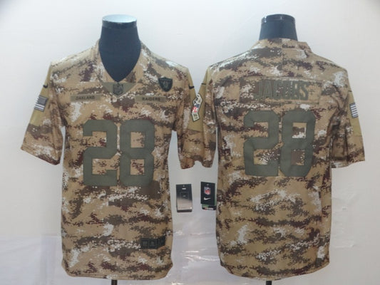 Men's Las Vegas Raiders Josh Jacobs #28 Camouflage Game Jersey1