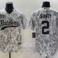 Men's Las Vegas Raiders Ashton Jeanty #2 Arctic Camo 2024 Salute to Service Retired Player Limited Jersey