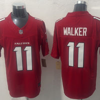 Men's Atlanta Falcons Jalon Walker #11 Red Game Jersey