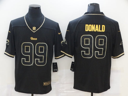 Men's Los Angeles Rams #99 Aaron Donald Black Game Jersey1