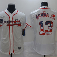 Men's Atlanta Braves Ronald Acuna Jr. #13 White Authentic Player Jersey1