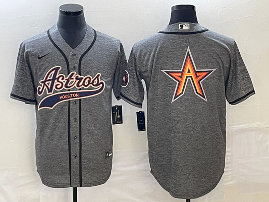 Men's Houston Astros Gray Joint Edition Alternate Replica Jersey1