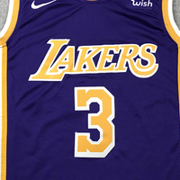 Men's Los Angeles Lakers Anthony Davis Purple #3 Swingman Jersey1