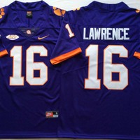 Men's Clemson Tigers Trevor Lawrence #16 Purple Game Jersey