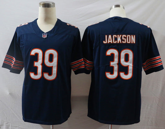 Men's Chicago Bears Eddie Jackson #39 Navy Game Player Jersey1