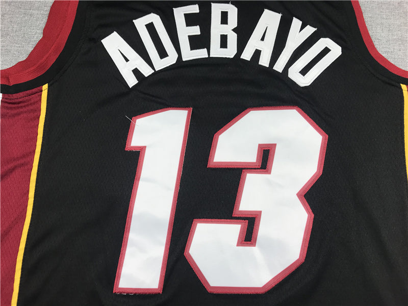 Men's Miami Heat Bam Adebayo #13 Black 2022/23 Fast Break Replica Jersey1 - Icon Edition