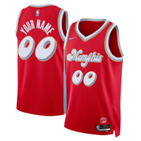Men's Memphis Grizzlies Red 2024/25 Custom Swingman Jersey1 - City Edition