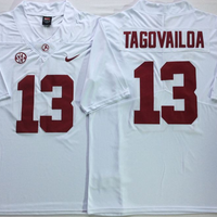 Men's Alabama Crimson Tide Tua Tagovailoa #13 White Player Game Jersey