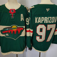 Men's Minnesota Wild Kirill Kaprizov #97 Fanatics Green Player Jersey