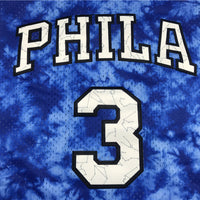 Men's Philadelphia 76ers Allen Iverson #3 Blue Galaxy Swingman Jersey1