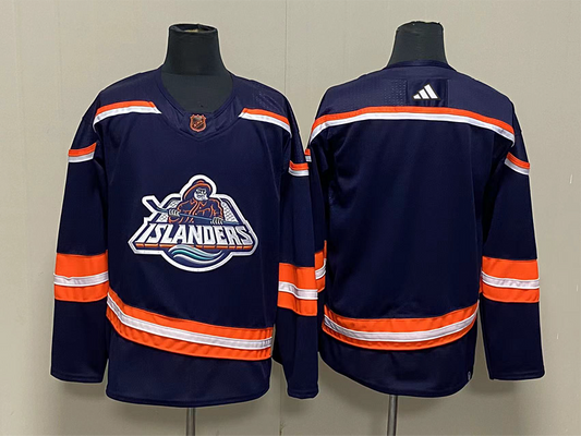 Men's New York Islanders Navy Blank Player Jersey1