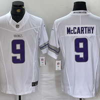 Men's Minnesota Vikings J.J. McCarthy #9 White Alternate Vapor F.U.S.E. Elite Player Jersey1