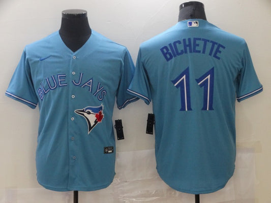 Men's Toronto Blue Jays Bo Bichette #11 Light Blue Replica Baseball Jersey1