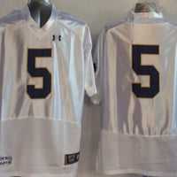 Men's Notre Dame Fighting Irish Manti Te'o #5 White Player Game Jersey