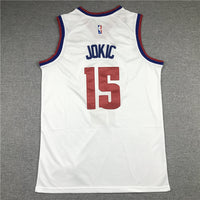 Men's Denver Nuggets Nikola Jokic #15 White Swingman Jersey1 - Reward version