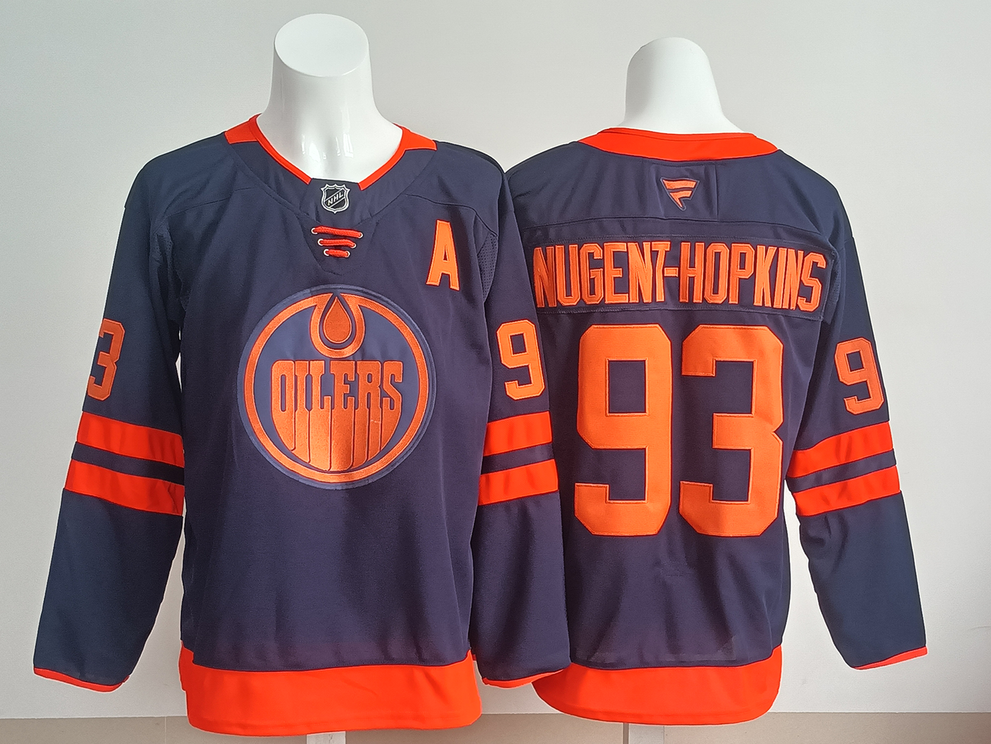 Men's Edmonton Oilers Ryan Nugent-Hopkins #93 Navy Player Jersey