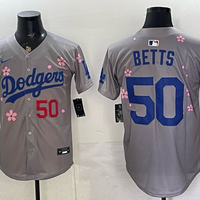 Men's Los Angeles Dodgers Mookie Betts #50 Gray Alternate Limited Jersey