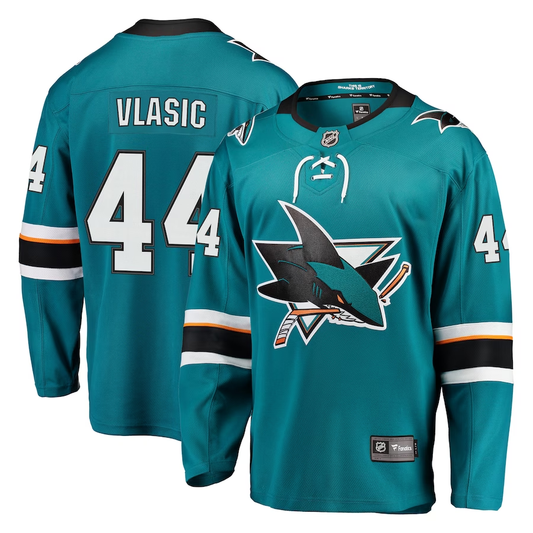 Men's San Jose Sharks Marc-Edouard Vlasic #44 Teal Breakaway Player Jersey1