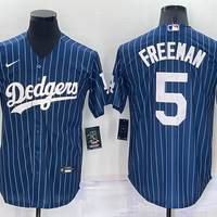 Men's Los Angeles Dodgers Freddie Freeman #5 Blue Player Game Jersey1