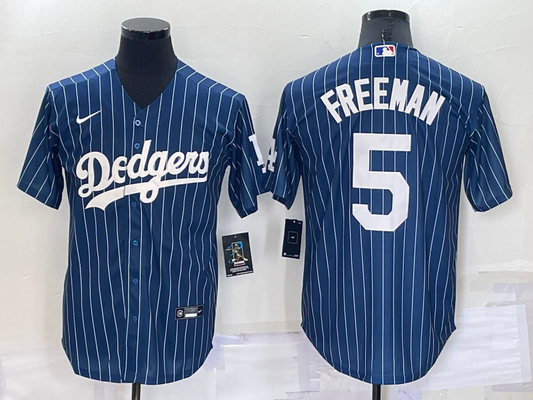 Men's Los Angeles Dodgers Freddie Freeman #5 Blue Player Game Jersey1