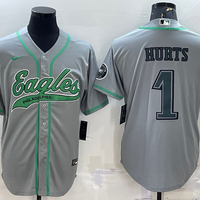 Men's Philadelphia Eagles Jalen Hurts #1 Gray Game Jersey1 Joint Edition