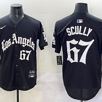 Men's Los Angeles Dodgers Vince Scully #67 Black Limited Player Jersey