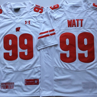 Men's Wisconsin Badgers J.J. Watt #99 White Player Jersey