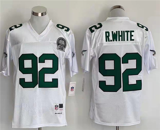 Men's Philadelphia Eagles Reggie White Mitchell & Ness White Legacy Replica Jersey1