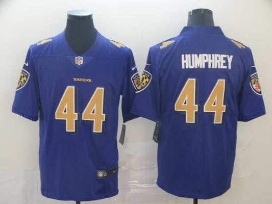 Men's Baltimore Ravens Marlon Humphrey #44 Purple Game Jersey1 Joint Edition