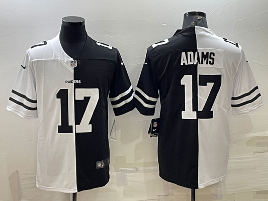 Men's Las Vegas Raiders Davante Adams #17 Black/White Game Jersey1