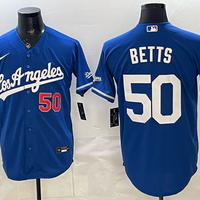 Men's Los Angeles Dodgers Mookie Betts #50 Royal Alternate Replica Jersey