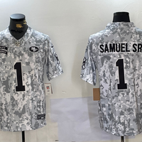 Men's San Francisco 49ers Deebo Samuel Sr #1 Arctic Camo 2024 Salute to Service Limited Jersey1