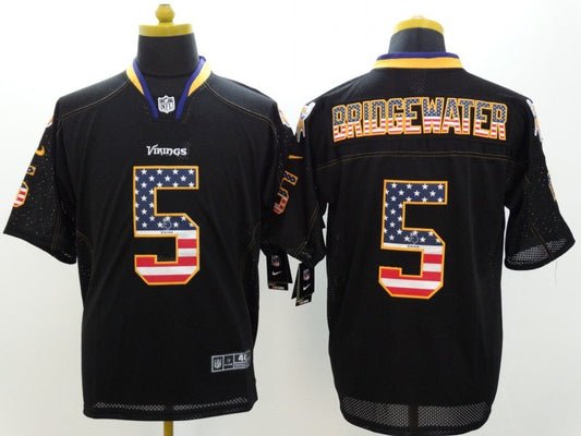 Men's Minnesota Vikings Teddy Bridgewater #5 Black Game Jersey1