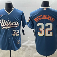 Men's Milwaukee Brewers Jacob Misiorowski #32 Mineral Blue 2026 City Connect Stadium Jersey
