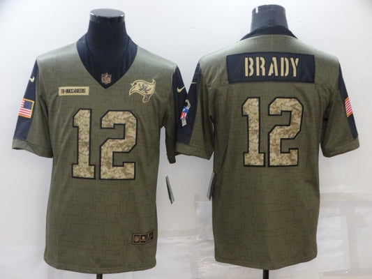 Men's Tampa Bay Buccaneers Tom Brady #12 Brown Game Jersey1