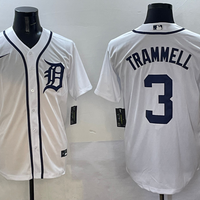 Men's Detroit Tigers Alan Trammell #3 White Limited Player Jersey