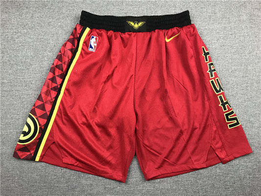 Men's Atlanta Hawks Red Basketball Retro Shorts1