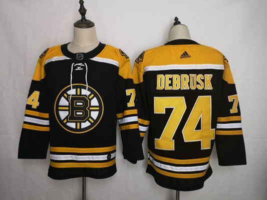 Men's Boston Bruins Jake DeBrusk #74 Black Replica Player Jersey1