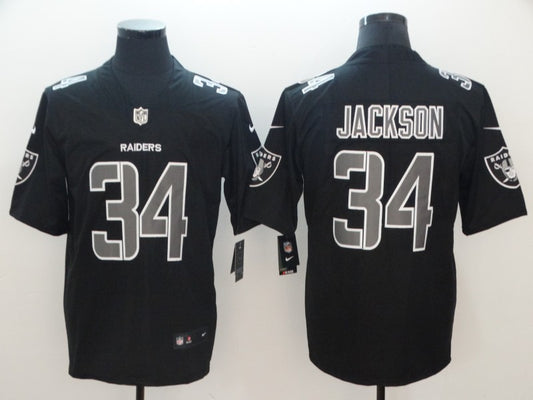 Men's Las Vegas Raiders Bo Jackson #34 Black Game Player Jersey1
