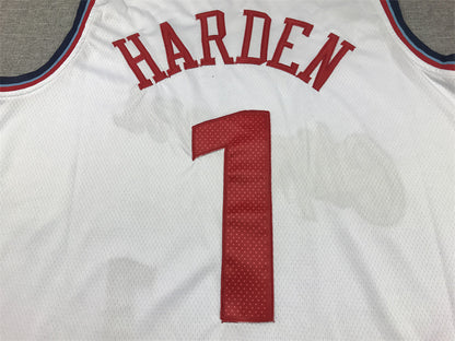 Men's LA Clippers James Harden #1 White Swingman Player Jersey1