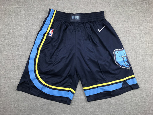Men's Memphis Grizzlies Navy 2021/22 Icon Edition Basketball Shorts1